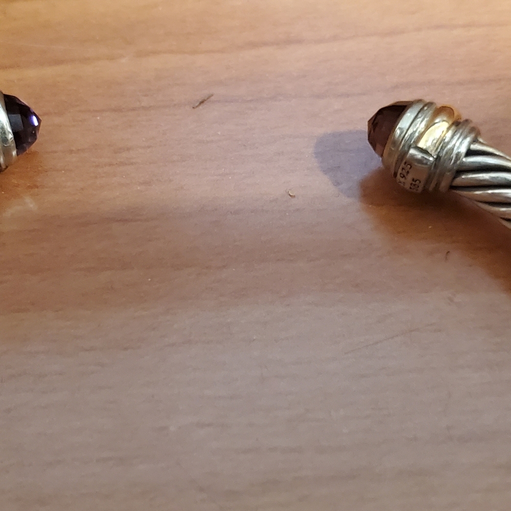 David Yurmam 14k gold and silver amethyst bracelet - Picture 3 of 4